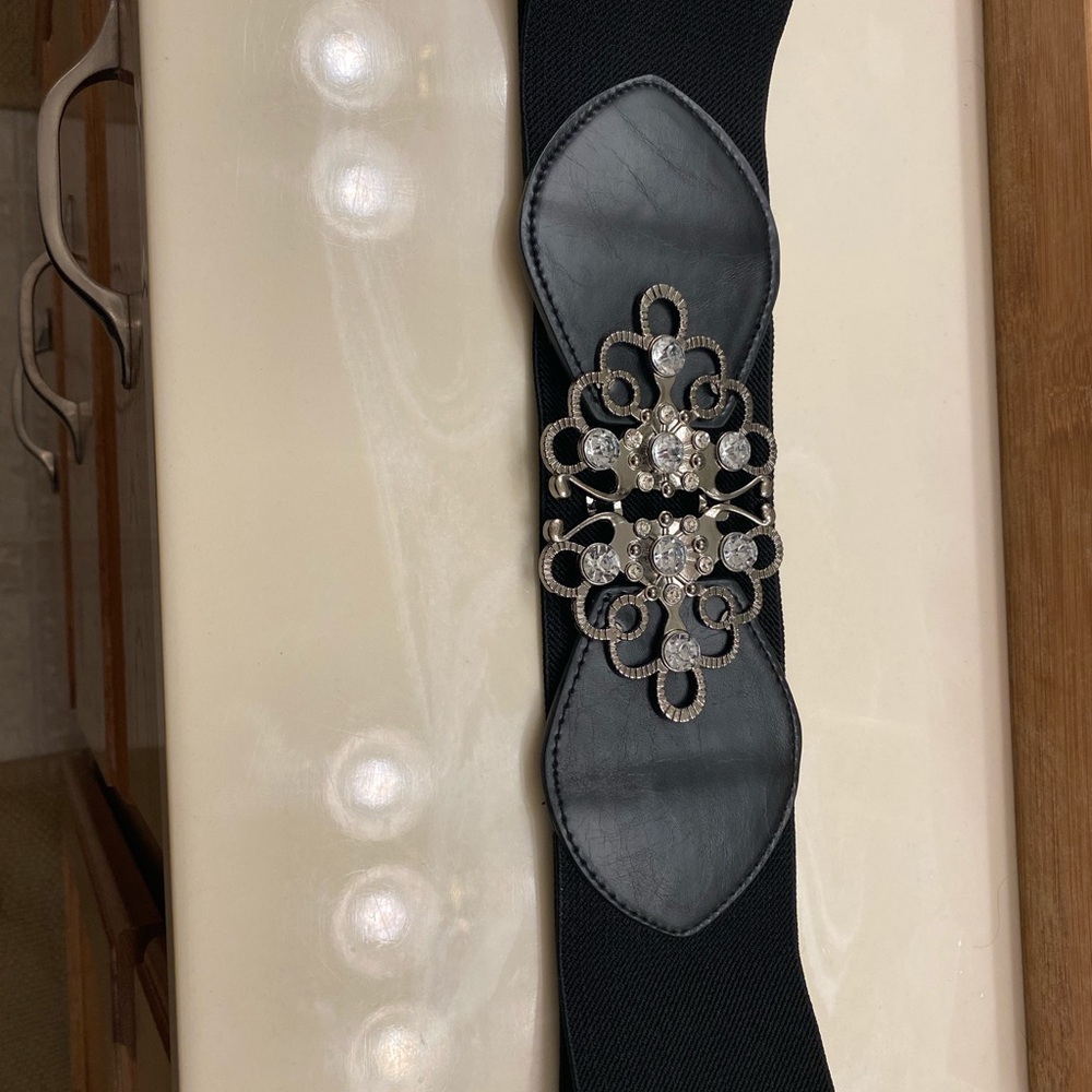 Black Belt with Rhinestones - Size S/M